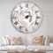 Designart White Ranunculus Close Up Large Cottage Wall Clock